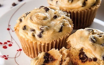 Teff Cookie dough cupcakes